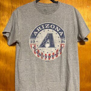 MLB Arizona Diamonbacks Heather Gray TShirt Unisex Size Medium